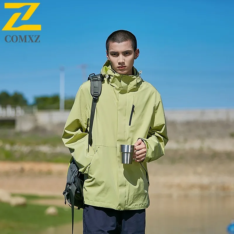 

COMXZ Autumn New Jacket Men 2025 Casual Korean Style Fashion Coat Handsome Outdoor Hiking Travel Windproof Autumn Sportswear