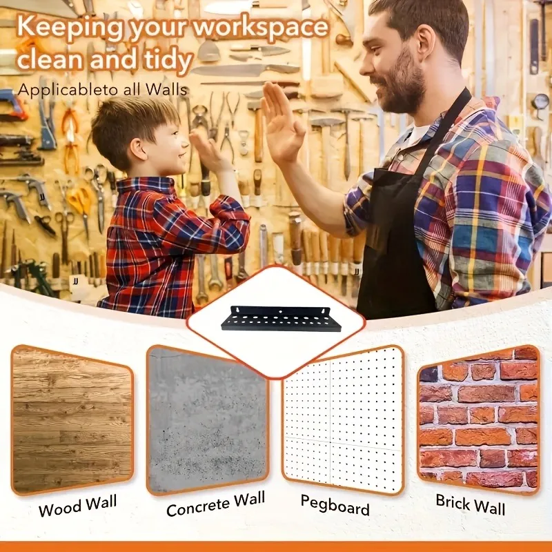 منظم الأدوات المعدنية لورشة عمل المرآب لتوفير المساحة مع فتحات مفك البراغي، رف تخزين الأدوات لمفاتيح البراغي #2