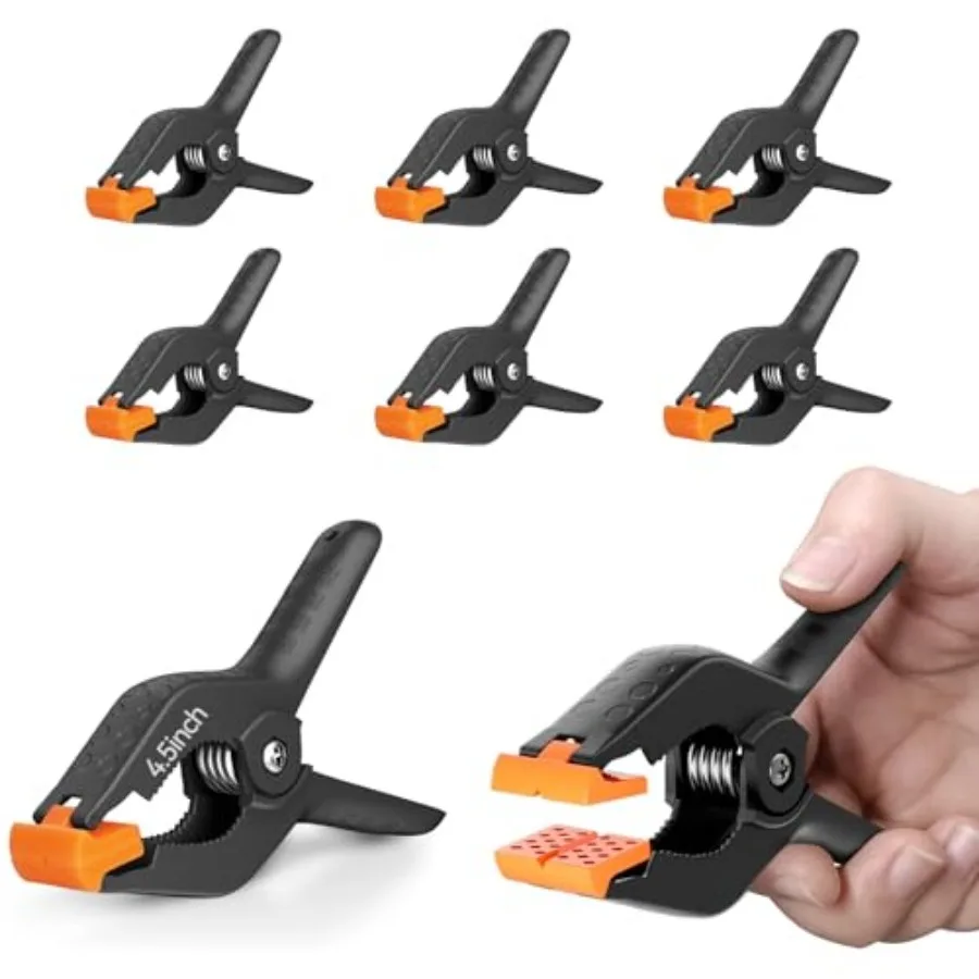 

6 Pack Heavy Duty Spring Clamps, Plastic Photo Booth Backdrop Clips Clamps for Backdrop Stand, Photography Studio, Photoshoot,