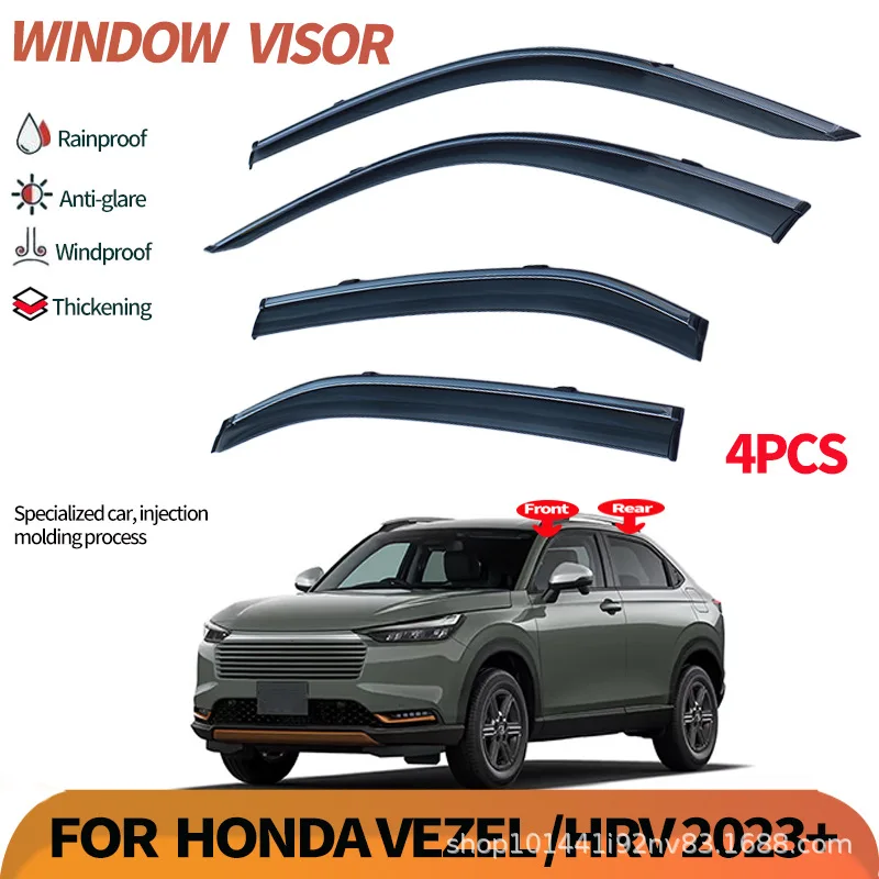 For Honda Smart Window Barrier Rain Eyebrow Honda Vezel 2023 + Window visor