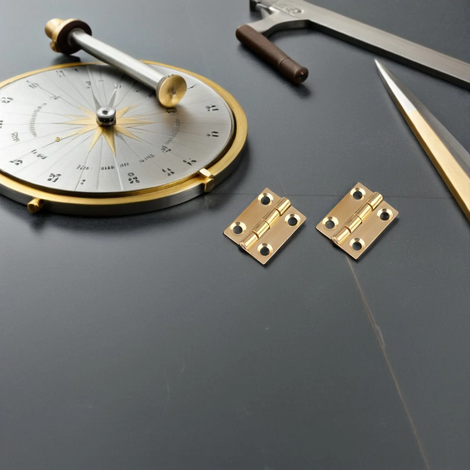 

10 шт. латунных складных петель для шкафов, маленькие плоские усиленные петли для кухонных и ванных дверей, деревянных ящиков, аксессуары для DIY