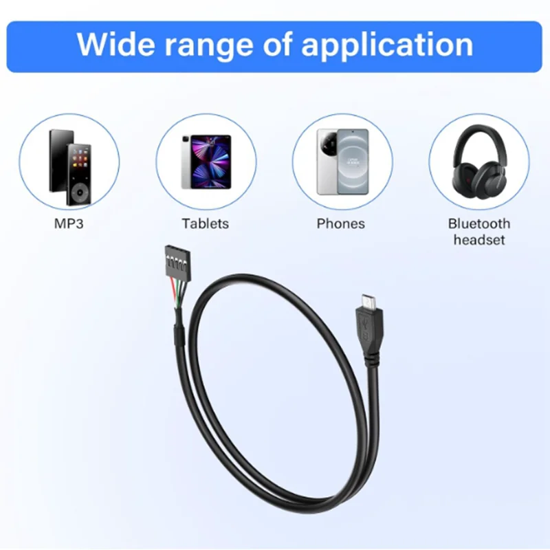 10cm 50cm Micro 5P Mini USB Type-C male 2.0 female to 2.54mm 5-inch PCB Motherboard DuPont Cable 0.5 meters Apart