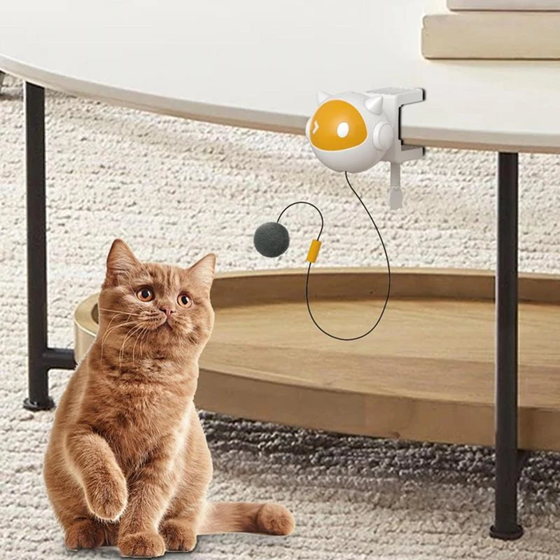 Electric Hang Cat Ball Toy Exercise Kitten Toy Interactive Cat Ball Toys Automatic Cat Toy For Self-Play And Exercise