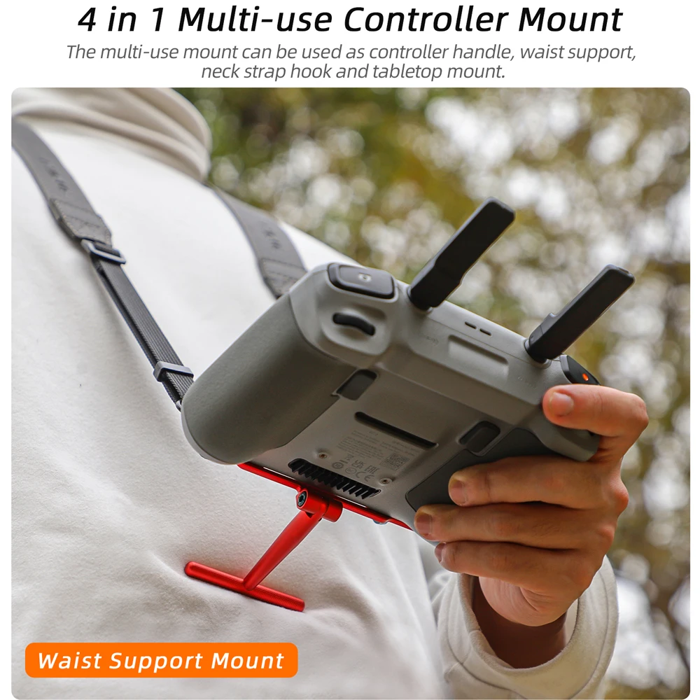 Sunnylife Controller For DJI RC 2/1 Lanyard Handle Waist Support Mount Neck Strap Bracket for DJI Mini 4/3 Pro/Air 3/3S/FLIP
