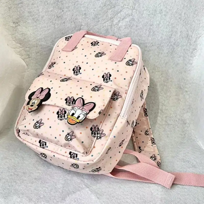 

Kawaii Anime New Mickey Lightweight Pink Color Dot Printed Plastic Seal Hidden Buckle Cute Cartoon Children's Women's Backpack