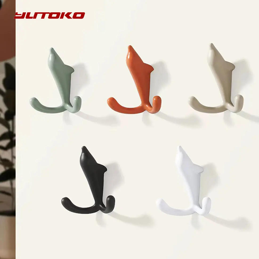 YUTOKO Zinc Alloy Dolphin Decoration Hook Wall Hooks Clothes Hook Living Room Clothes and Hats Hook Bag Hooks Home Decoration