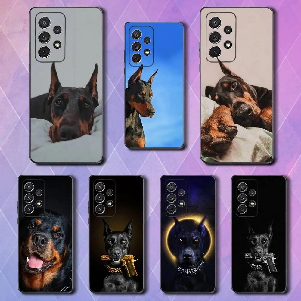 

Cool Doberman Dogs Phone Case For Samsung S25,S24,S23,S22,S21,S20,S10,Ultra,Plus,Lite,FE,Soft Silicone Black Cover