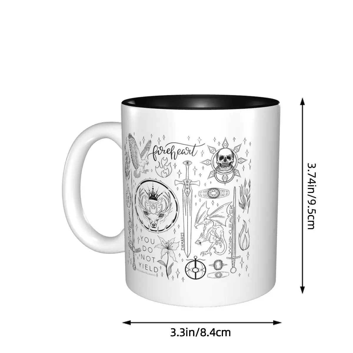 Throne Of Glass Object Flat Lay Mug Funny Ceramic Coffee Cups Tea Mugs Milk Cup Drinkware Gifts for Friends