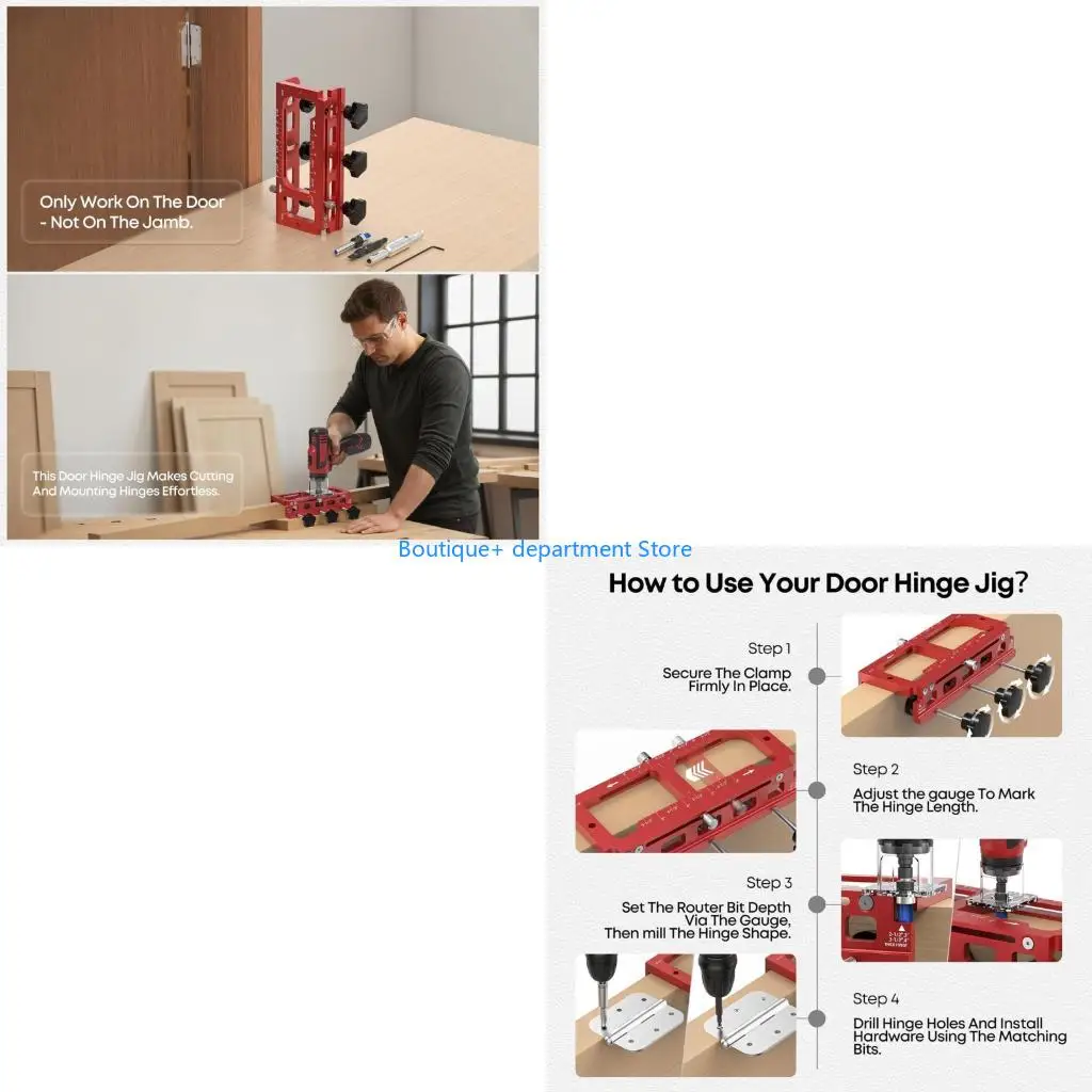 

E1PD Door Hinge Jigs Door Hinge Router Template Door Hinge Mortiser Hinge Installation