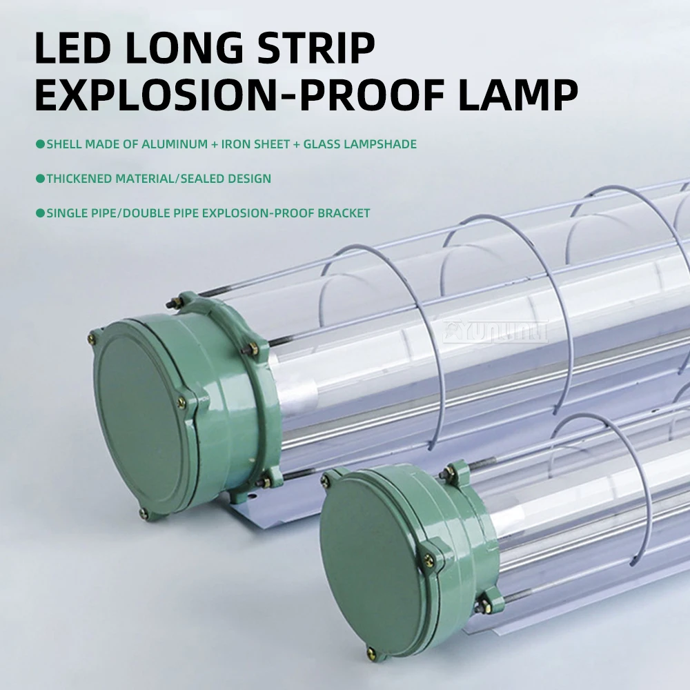 Single/Double Tube Waterproof Dustproof for Factory Workshop Warehouse;LED Explosion-Proof Fluorescent Light 