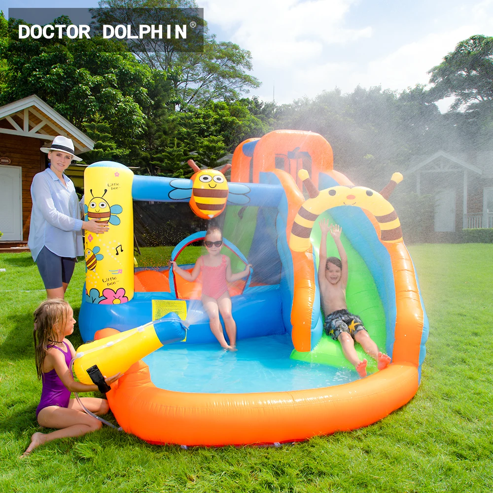 

Factory Price Wholesale Oxford Cloth Bouncing Castle Water Slides Backyard Kids Inflatable Jumping Castle With Slide And Pool