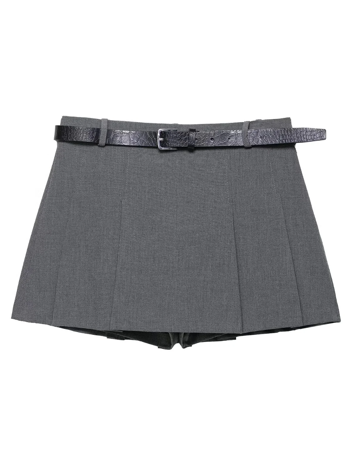 Faionable حزام مزين تنورة السراويل الساخنة فتاة Sle تنوعا عالية الخصر ألف خط تنورة ألياف البوليستر لا الكي المطلوبة #5