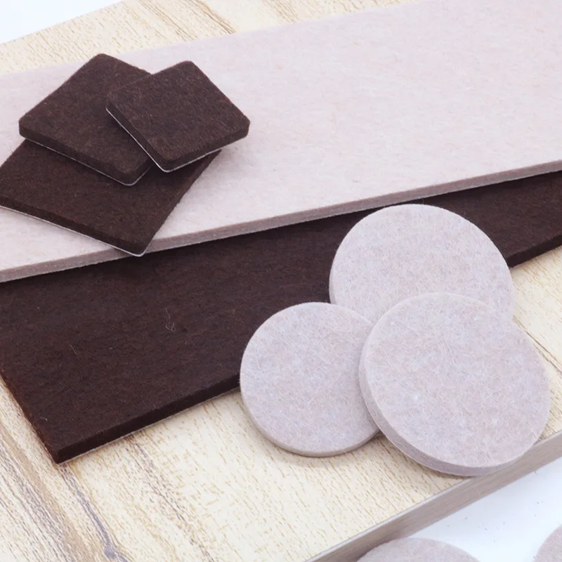 18-128 pcs Felt Chair Leg Pads 5mm Thick  Floor Scratch Protector Mat Mute Non-slip Self Adhesive DIY Furniture Accessories