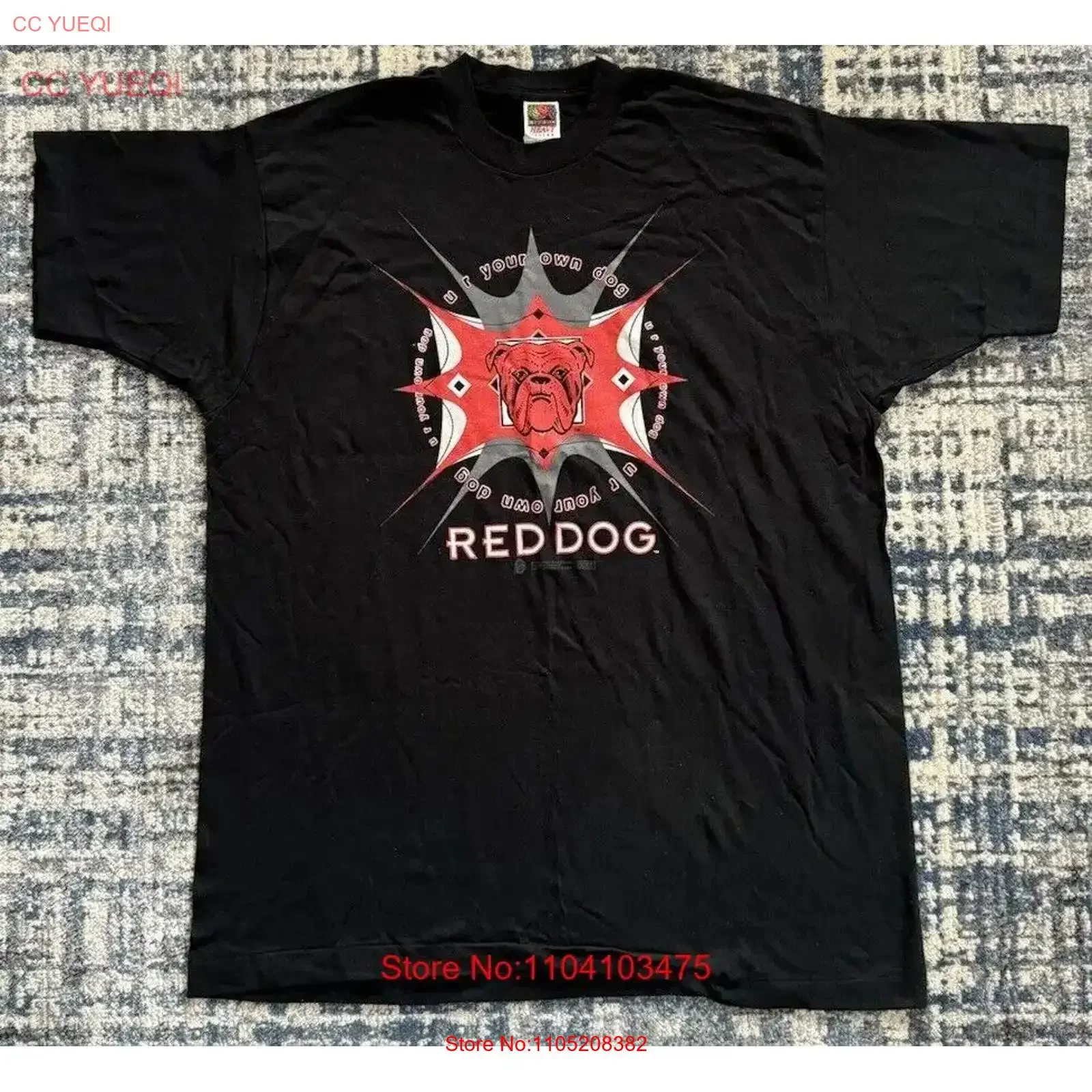 Vintage 90s Red Dog Beer Nice Man T Shirt Size XL Grunge Band Metal Punk Rap vintage Washed designer clothes Versatile homme