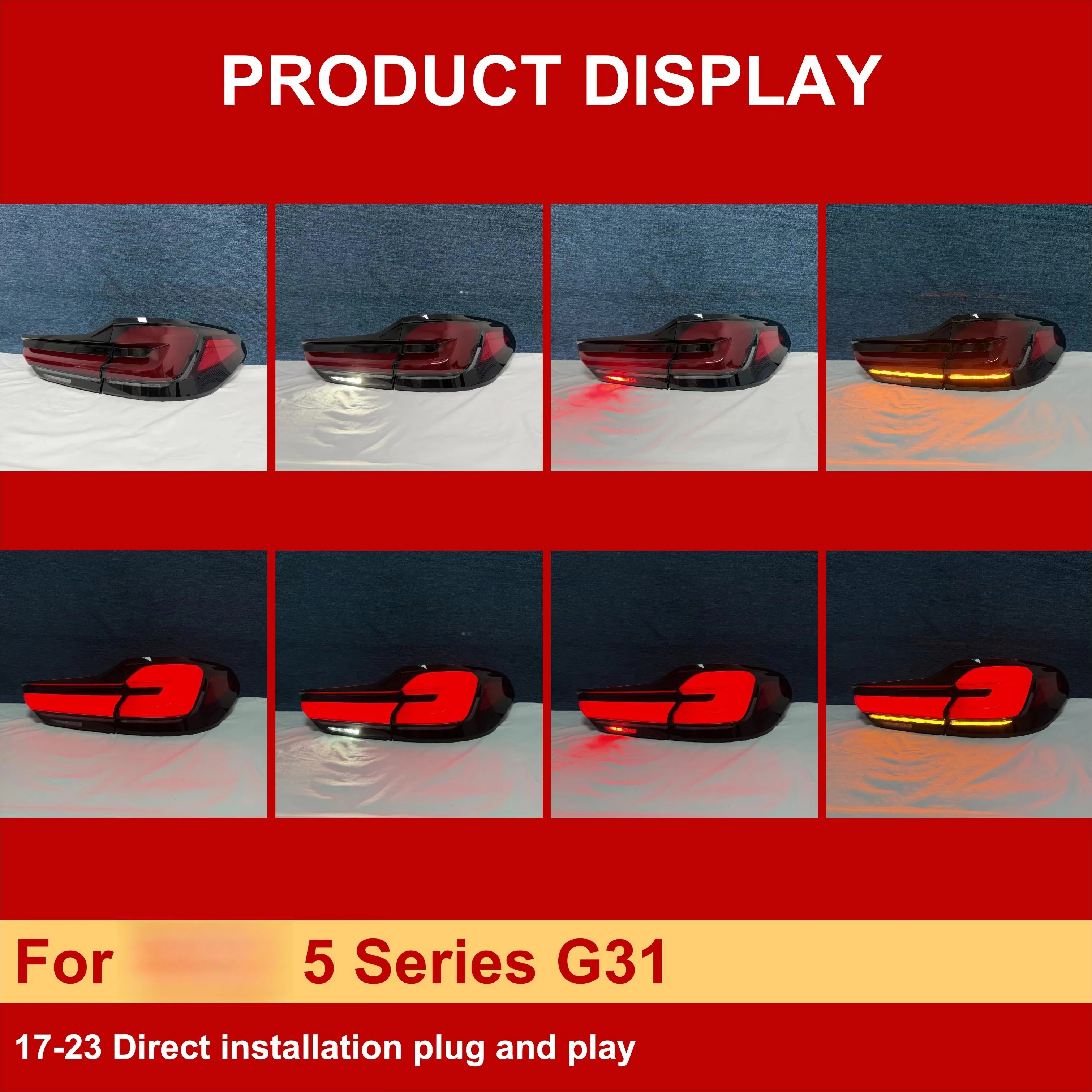 Auto-LED-Rückleuchten für BMW-5-Serie Wagon Touring G31 2017 bis 2023, hinteres Rücklicht, LED-Lampe, Auto-Rücklichter, Plug-and-Play