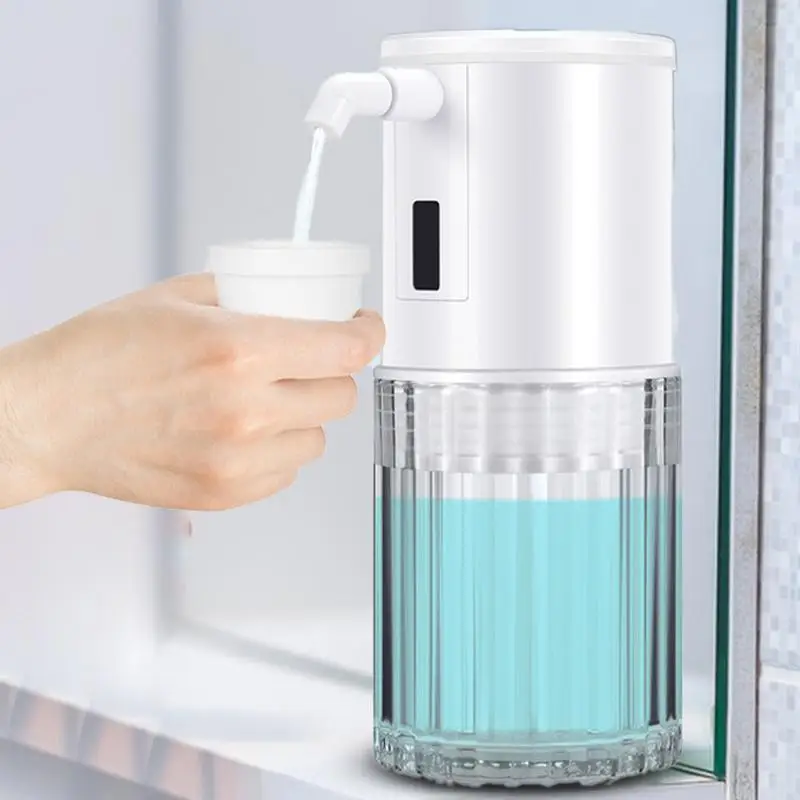 Automatic Mouthwash Dispenser Sensor Mouth Wash Dispenser Rechargeable Countertop Mouth Wash Container 3-Mode Glass Mouth Pump