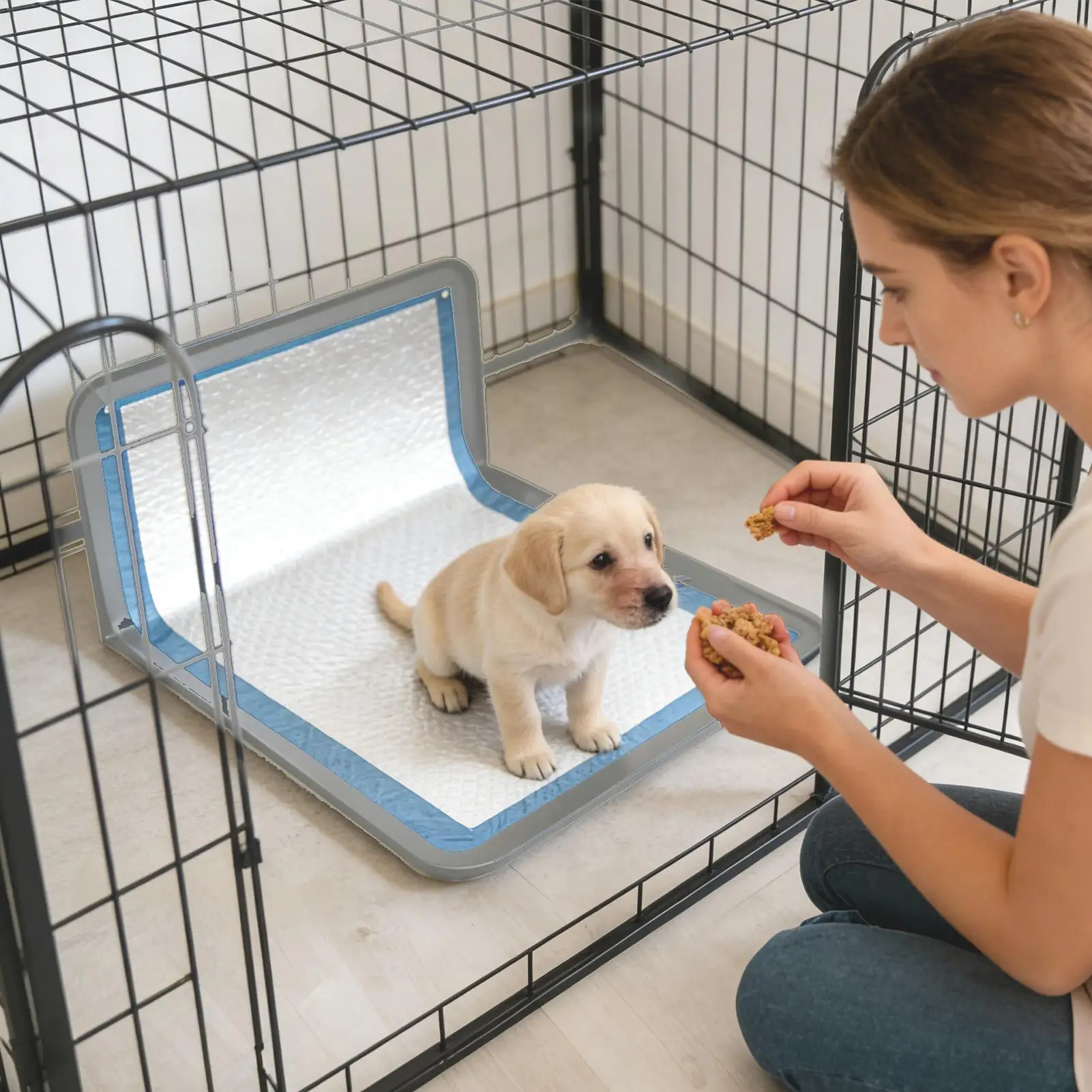 

Силиконовые пеленки для приучения собак к туалету, складные, нескользящие, с держателем, легко моются, для использования в помещении, товары для животных