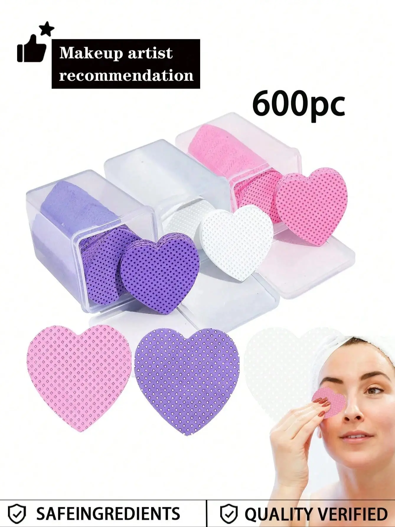200/400/600Pcs 일회용 메이크업 리무버 패드, 부드러운 터치 및 사용하기 쉬운 메이크업 리무버 워터 및 매니큐어 리무버 물티슈