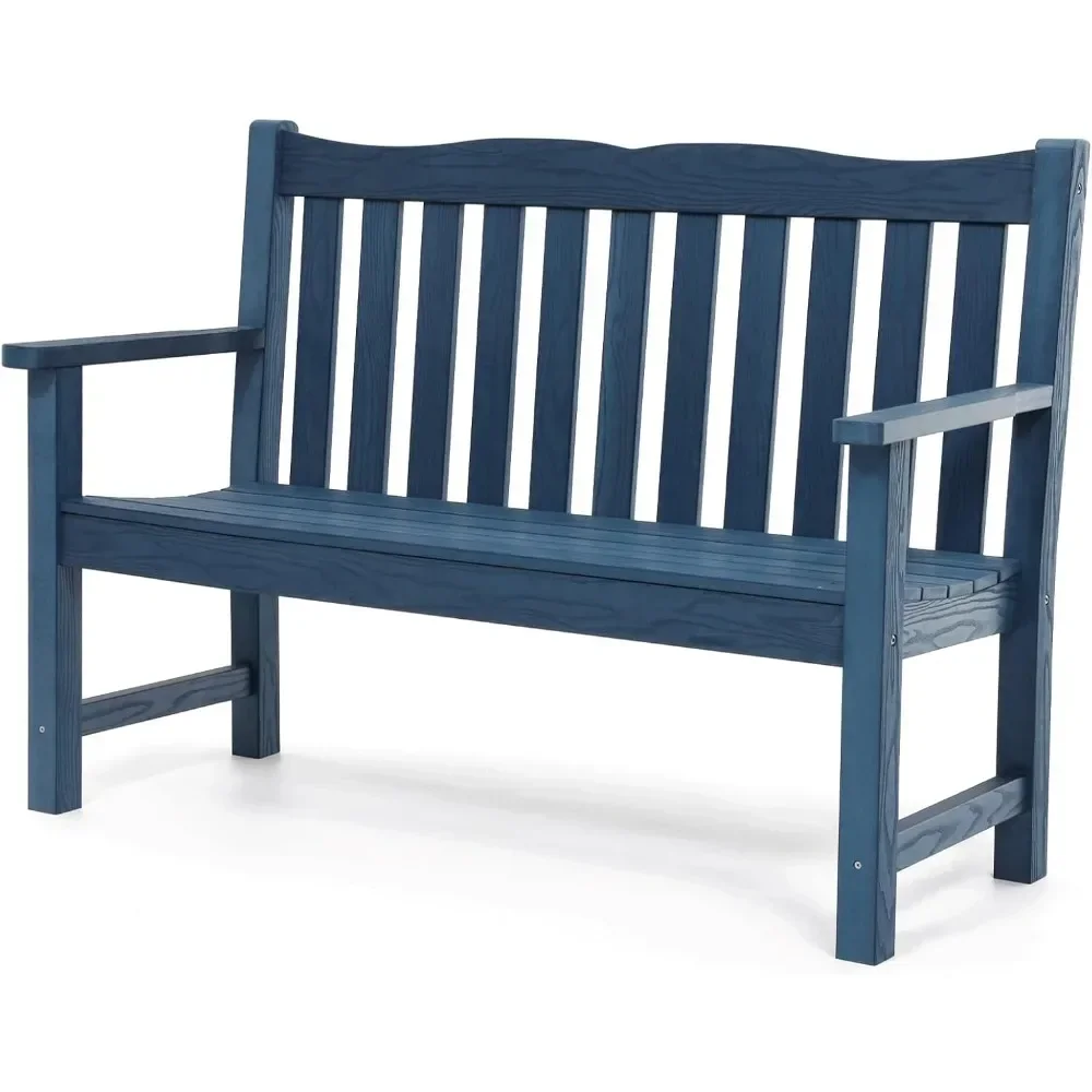 

Outdoor Bench, 2-Person All-Weather HIPS Garden Bench with 800 lbs Weight Capacity, Never Rot or Fade, Waterproof Bench