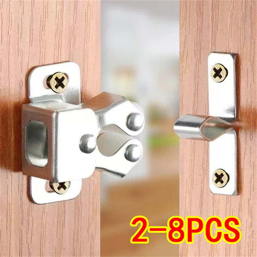 Press Touch Bead Magnetic Dual Wheel Spring Cabinet Door Latch, Fixed Lock Buckle for Home Wardrobe & Low Foot Cabinet