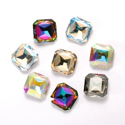 23x23mm Square Octagon Rhinestones AB Color Glass Stones Glitter Crystal Strass Shiny Color Rhinestones Loose Stones 4675