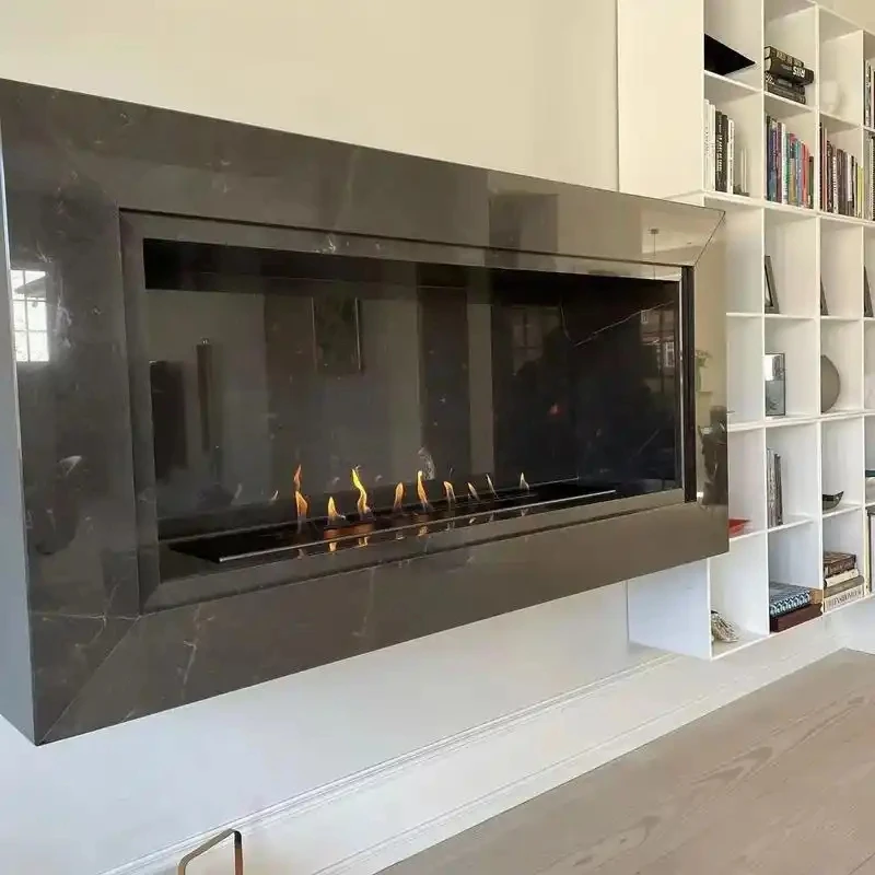 tuya wifi  bioethanol burner bio kamin  electric rectangular smart smart ethanol fireplace grate