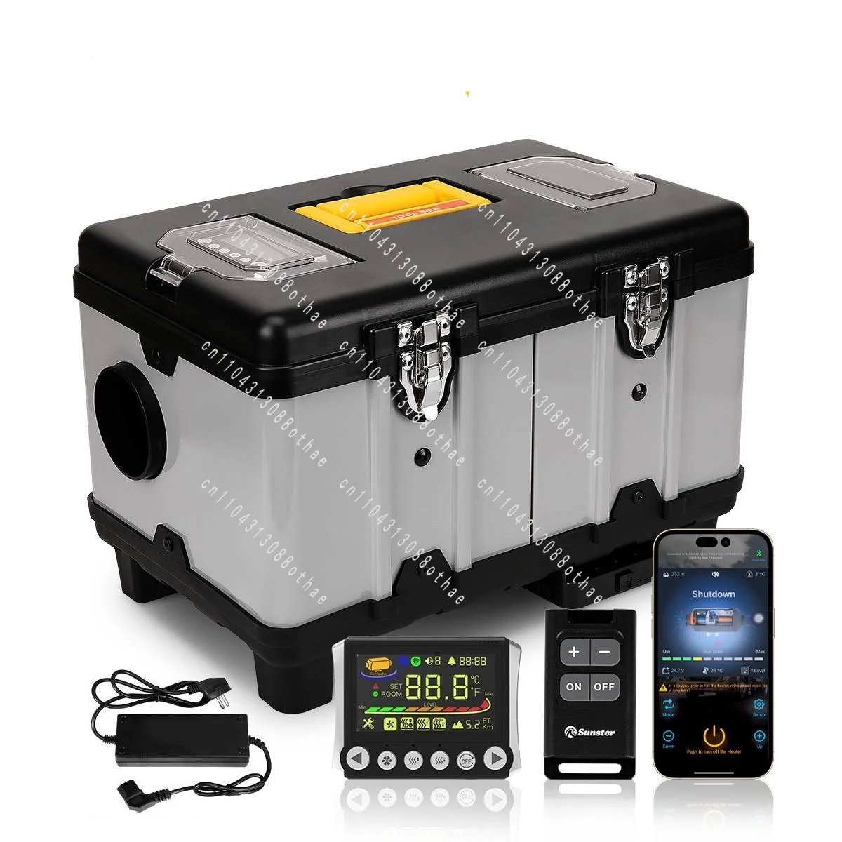 12V/24V/110-240V LCD for Bluetooth with Altitude Mode New Parking Heater for Car RV Tent TB10 Toolbox 8KW Air Heater