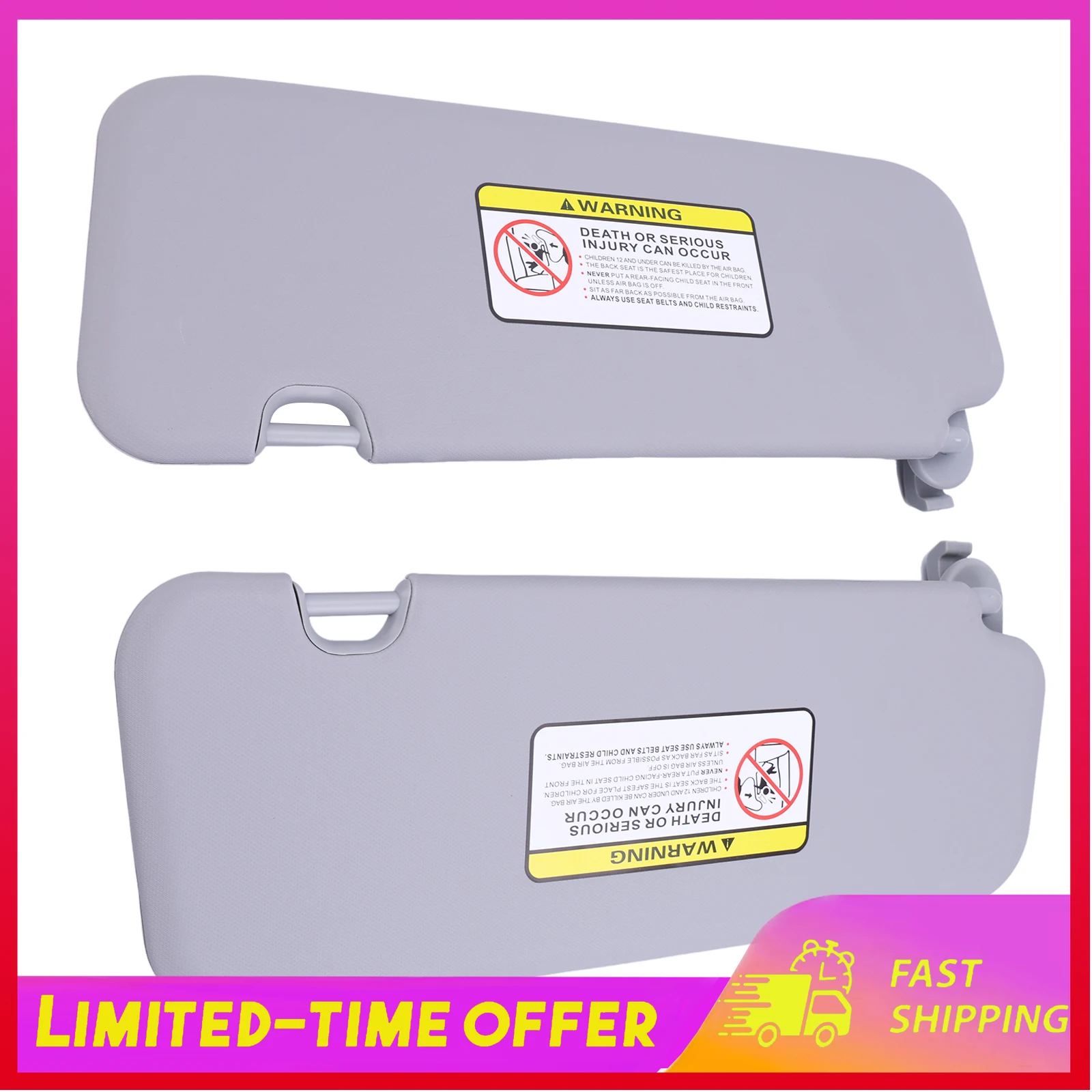 

2PCS Sun Visor with Mirror Left Right Sun Visors Driver and Passenger Side For H-yundai Elantra 2017-2019 85220F0100TTX