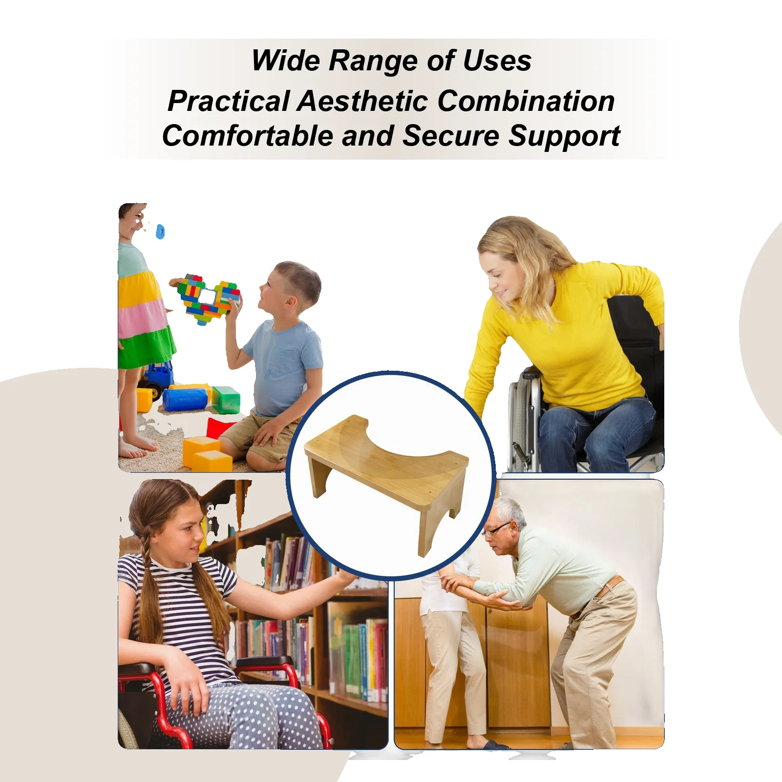 كرسي مرحاض خشبي مقعد مرحاض مقعد مريح قعادة خطوة للبالغين كبار السن الأطفال المنزل الحمام دش التخييم السفر