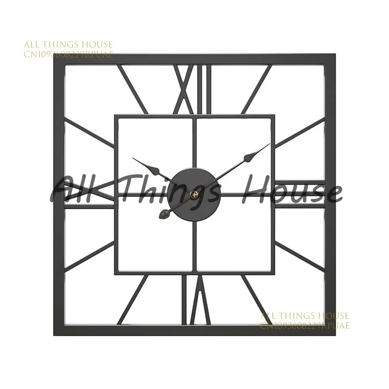

Hot-selling Wall Clocks, Simple Square Wrought Iron Clocks, Silent Decorative Clocks in The Living Room