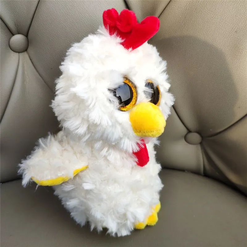 Cute Big Eyes Stuffed Animals Gobbles Turkey Goldie Lemon Drop Chick White Cock Rooster Plush Animal Kids Toys for Children Gift