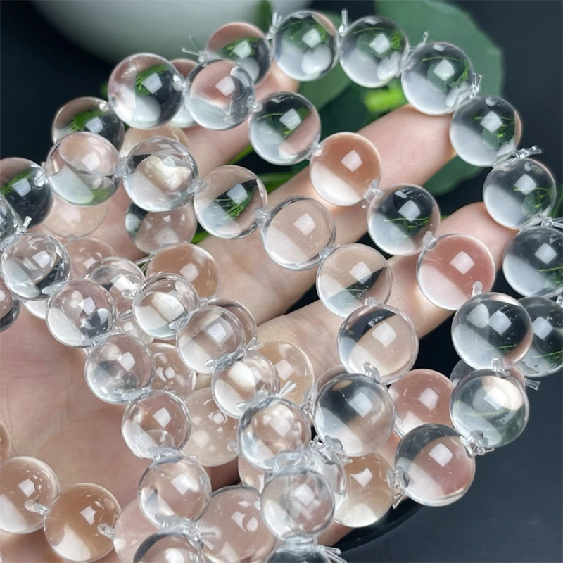 

Natural Clear Quartz Bead Bracelet Handmade Crystal Jewelry Stretch Children Birthday Gift 1pcs 10/12MM