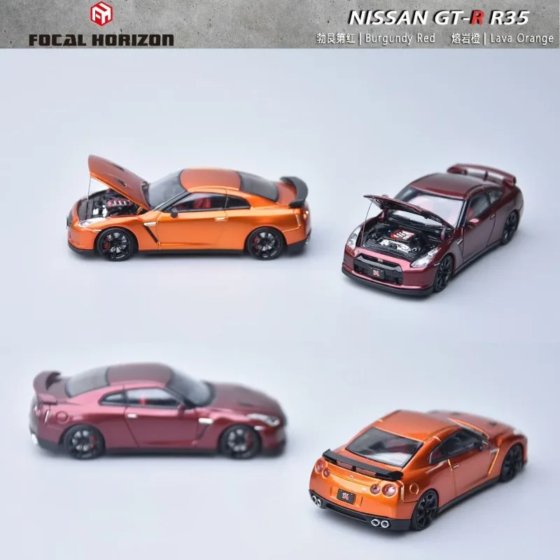 

FH 1:64 Nissan GTR R35 die-cast alloy car model, a collectible decorative item for boys, a gift for friends on special occasions
