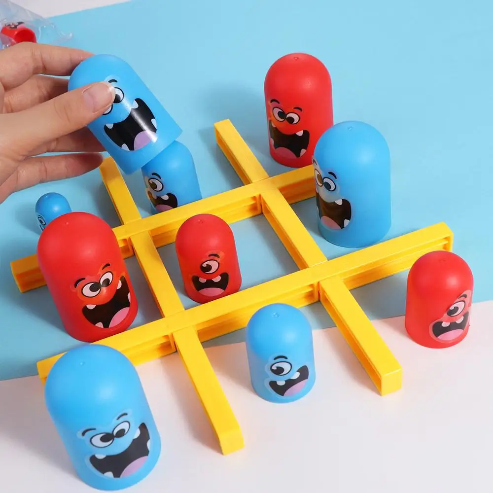 Board Game 2 Players Tic-Tac-Toe Interactive Educational Big Eat Small Gobble Board Montessori Parent-Child XO Chess Board view 2