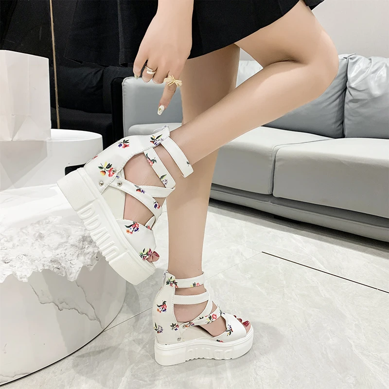 Women\'s Shoes 2022 New Wedges Fashion Women\'s Shoes Summer Shoes Women Sandals Platform Shoelaces High Heels Casual Shoes Woman