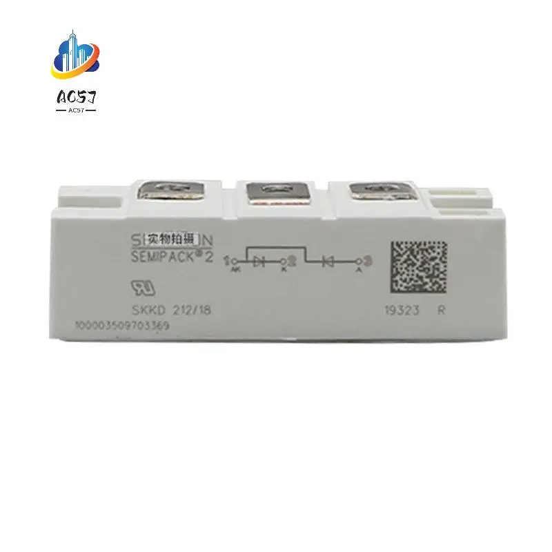 

AC57-Новый диодный модуль Выпрямительный мост Skkd212-18 Клеммы модуля выпрямителя с низкими потерями 600A (Ma)