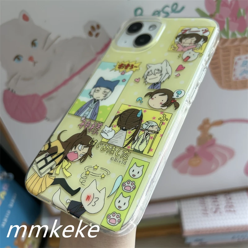 Japanese Anime Cartoon Cute Girl Yellow Polka Dot Creative Phone Case For iPhone 17 AIR 16 15 14 13 12 11 Pro Max Plus Y2K Cover - náhled 2