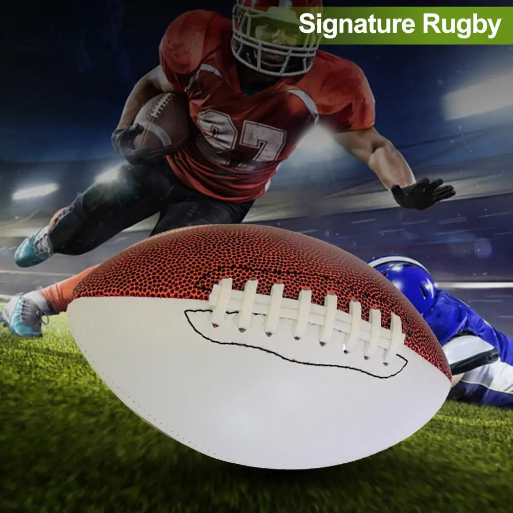 Size 9 Football Signature American Customized Football Trophy Memorable Gift Blank White Panels Official Size For Rugby Game