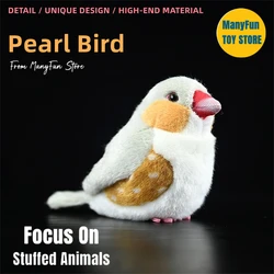 Pelúcia de pássaro cinza realista, Zebra Finch, alta fidelidade, pássaros realistas, bichos de pelúcia, brinquedo de simulação infantil