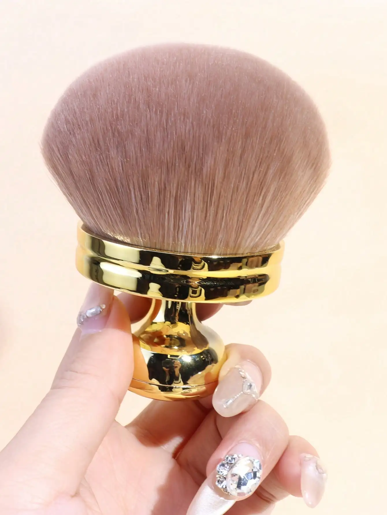 1 Stück extra großer Make-up-Pinsel für loses Puder, tragbarer, weicher, multifunktionaler Rouge-Pinsel, Körperpinsel, Nagelkunst-Staubpinsel – Detail 5