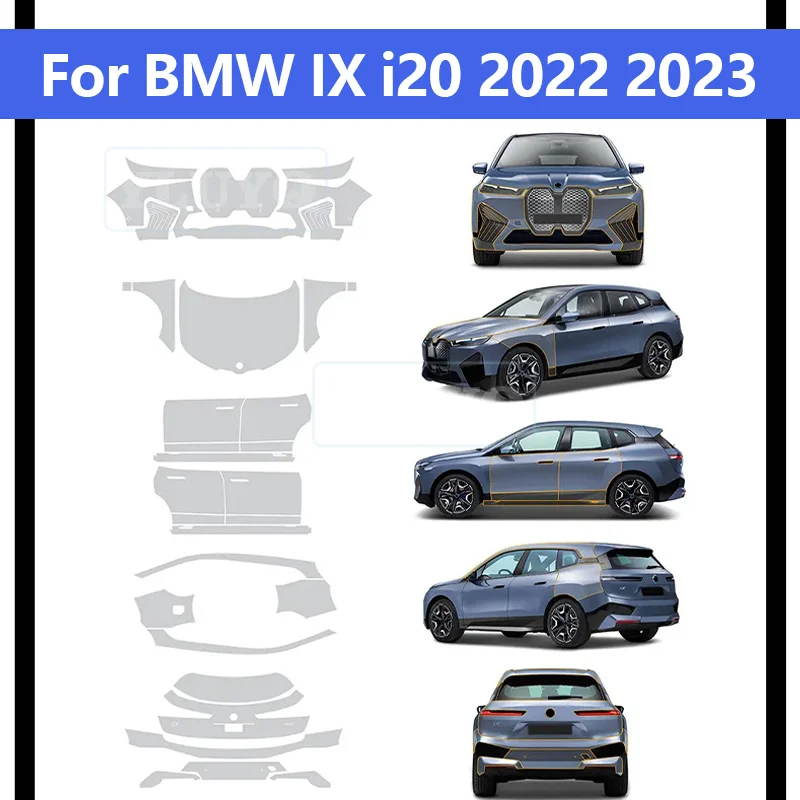 

Pre Cut PPF for BMW IX50 IX40 M60 Xdrive i20 2022 2023 TPU Car Paint Protection Film Transparent Kit Clear Decal Body Sticker