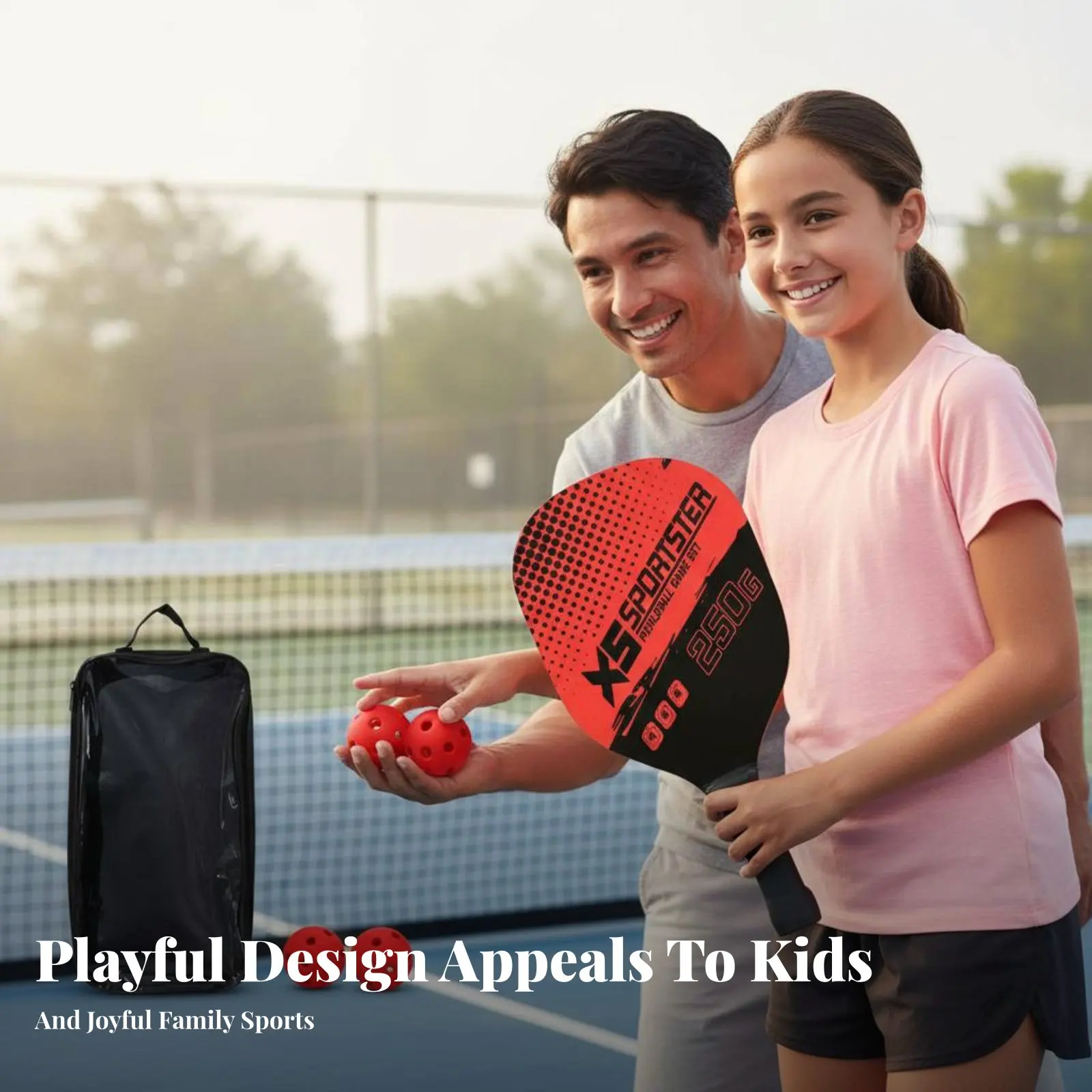Pickleball Paddle Lightweight Beginner Pickleball Paddle Sports Equipment Large Sweet Area Includes Carry Bag for Outdoor, Park