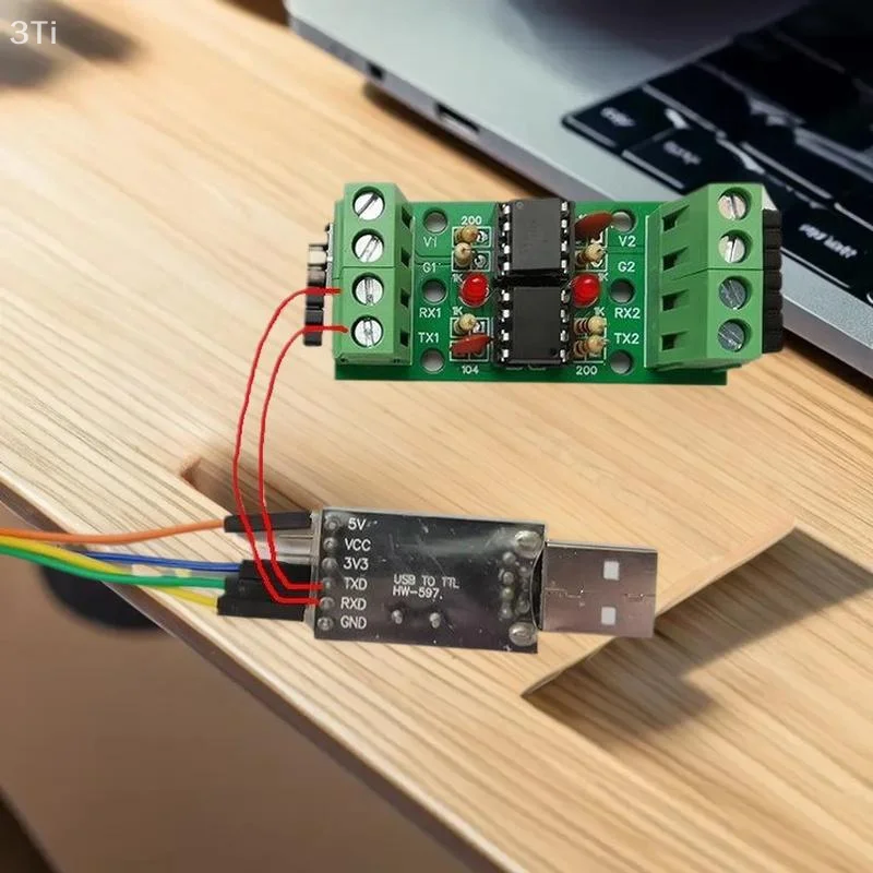 

Изолирующий модуль последовательного порта 1/3/5 шт. с двусторонним протоколом UART на основе двойного чипа оптопары 6N137, передача 600-250K
