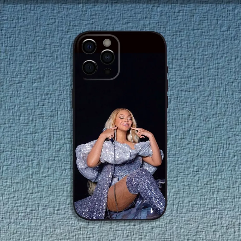 B-Beyonce COWBOY CARTER Phone Case For iPhone 16,15,14,13,12,11,Pro,X,XS,Max,XR,Plus,Mini Soft Black Cover