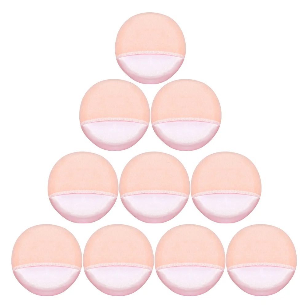 

10Pcs Rounded Powder Puff Soft Makeup Tool Foundation Pads Safe Material Even Application Puff Makeup Pad