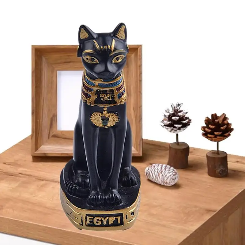 Home Decoration Cat Ornament Egyptian Cat Figurine Statue Decoration Vintage Cat Goddess Bastet Statue