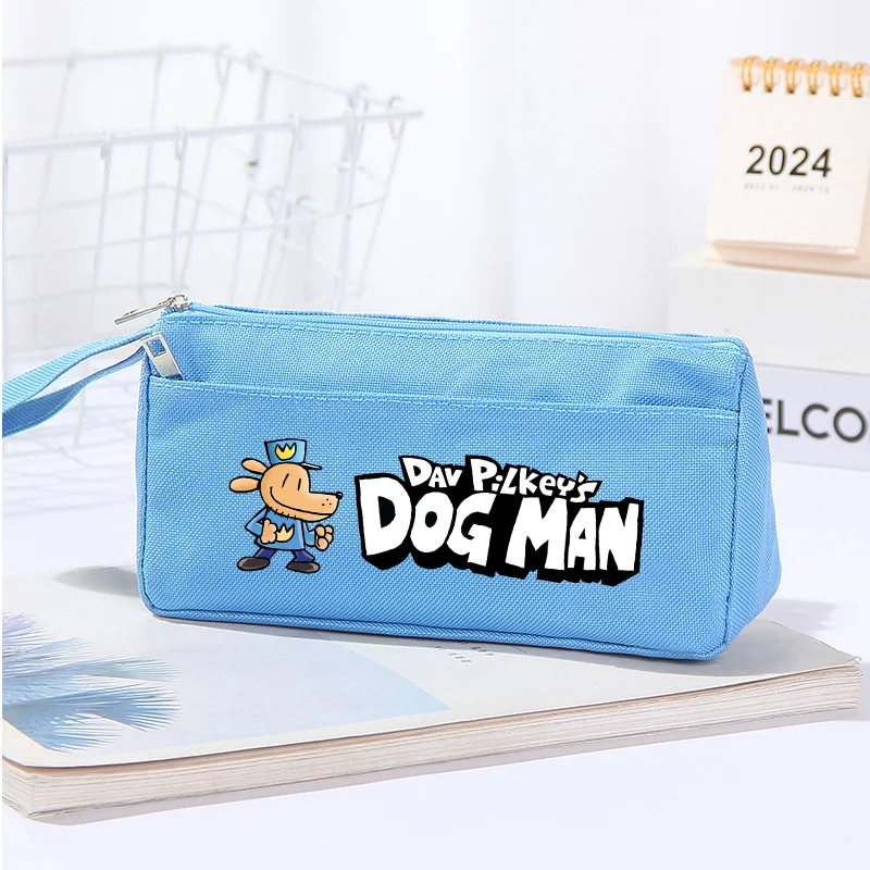 

Dog Man Pencil Bags Dirt Resistant Cartoon Anime Stationery Box School Student Boy Girl Large Capacity Simple Pencil Boxes Gift