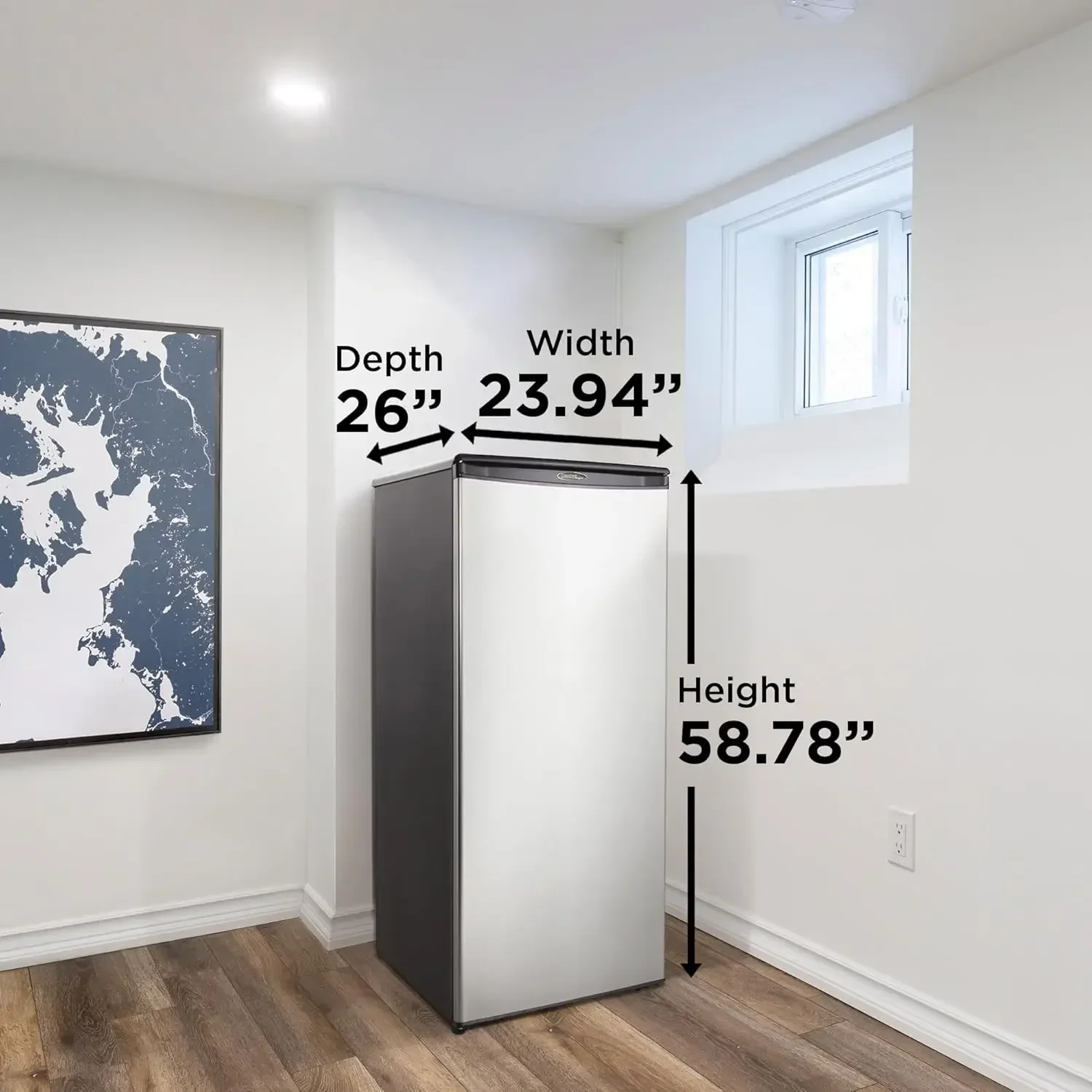 Danby Designer DAR110A1BSLDD 11 Cu.Ft. Appartementskoelkast in vingerafdrukvrije roestvrijstalen afwerking, volledige koelkast voor appartement