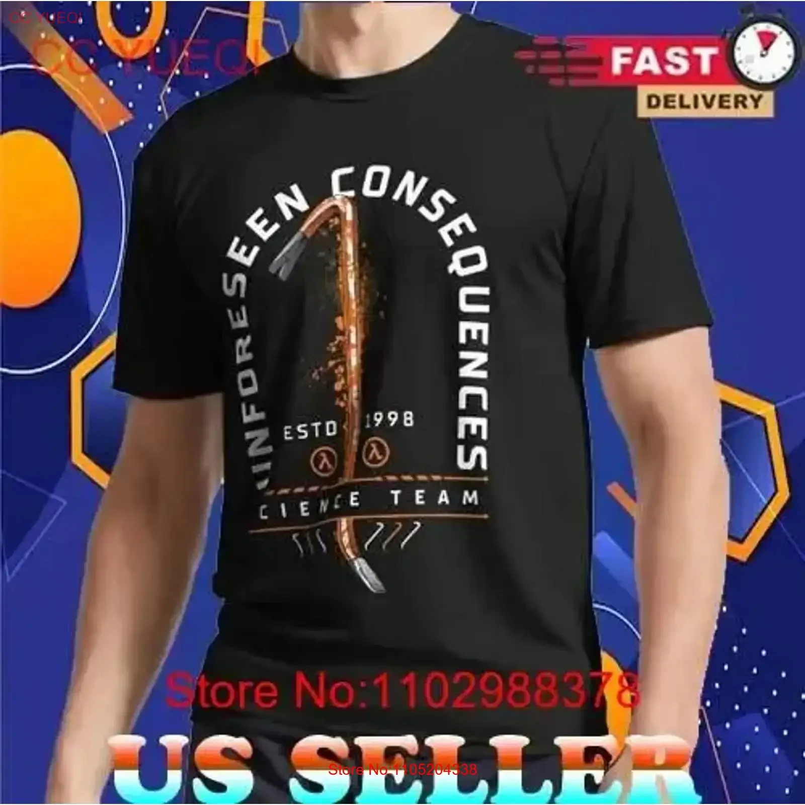 تي شيرت جديد عواقب غير متوقع شعار مضحك مقاس أمريكي S 5XL ملابس مصممة عتيقة مغسولة ملابس خروج مريحة