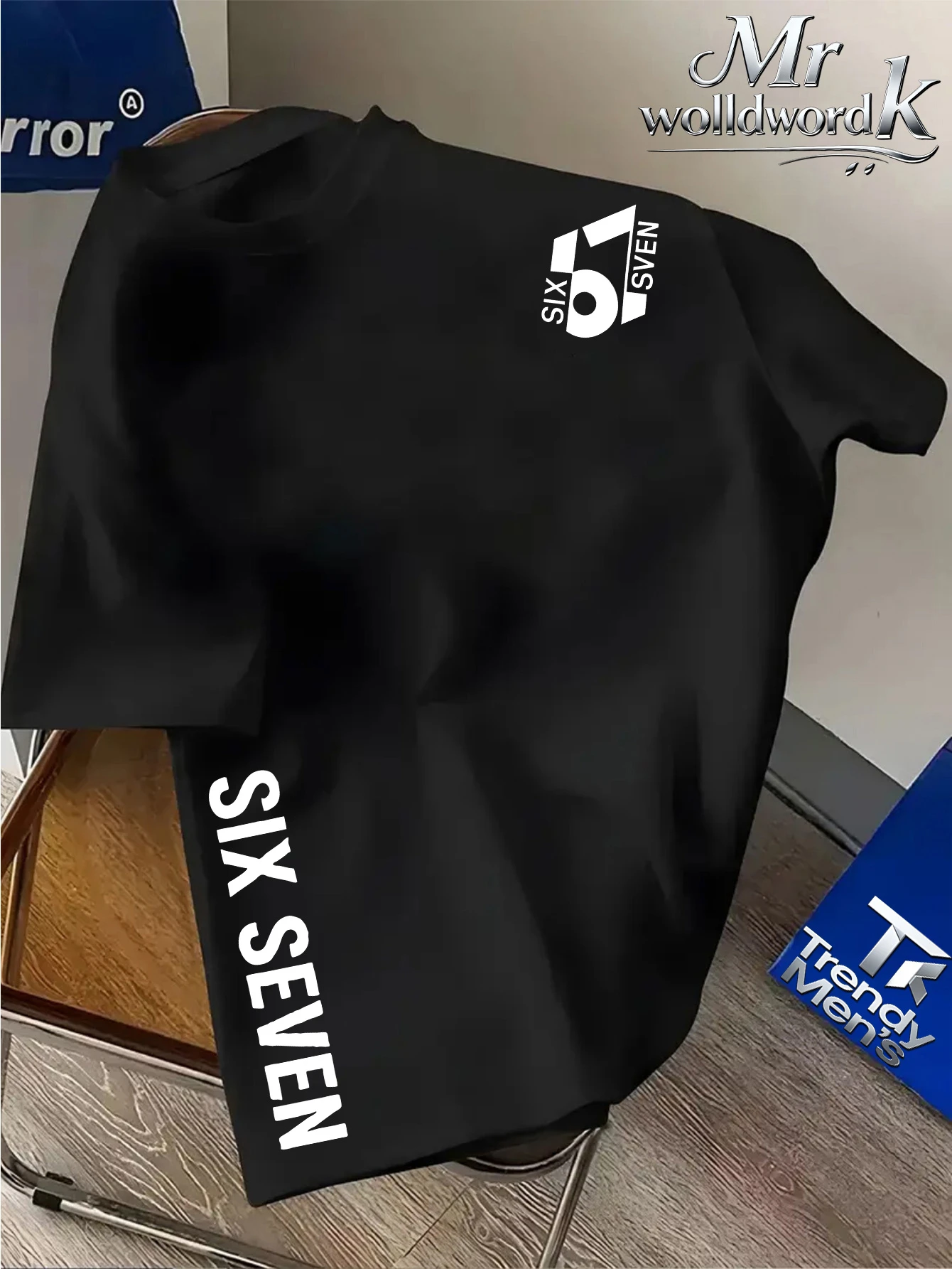 

High-quality Men's Summer New Thick Pure Cotton T-shirt, with Printed Design, Stylish, Breathable, and Sweat-absorbing